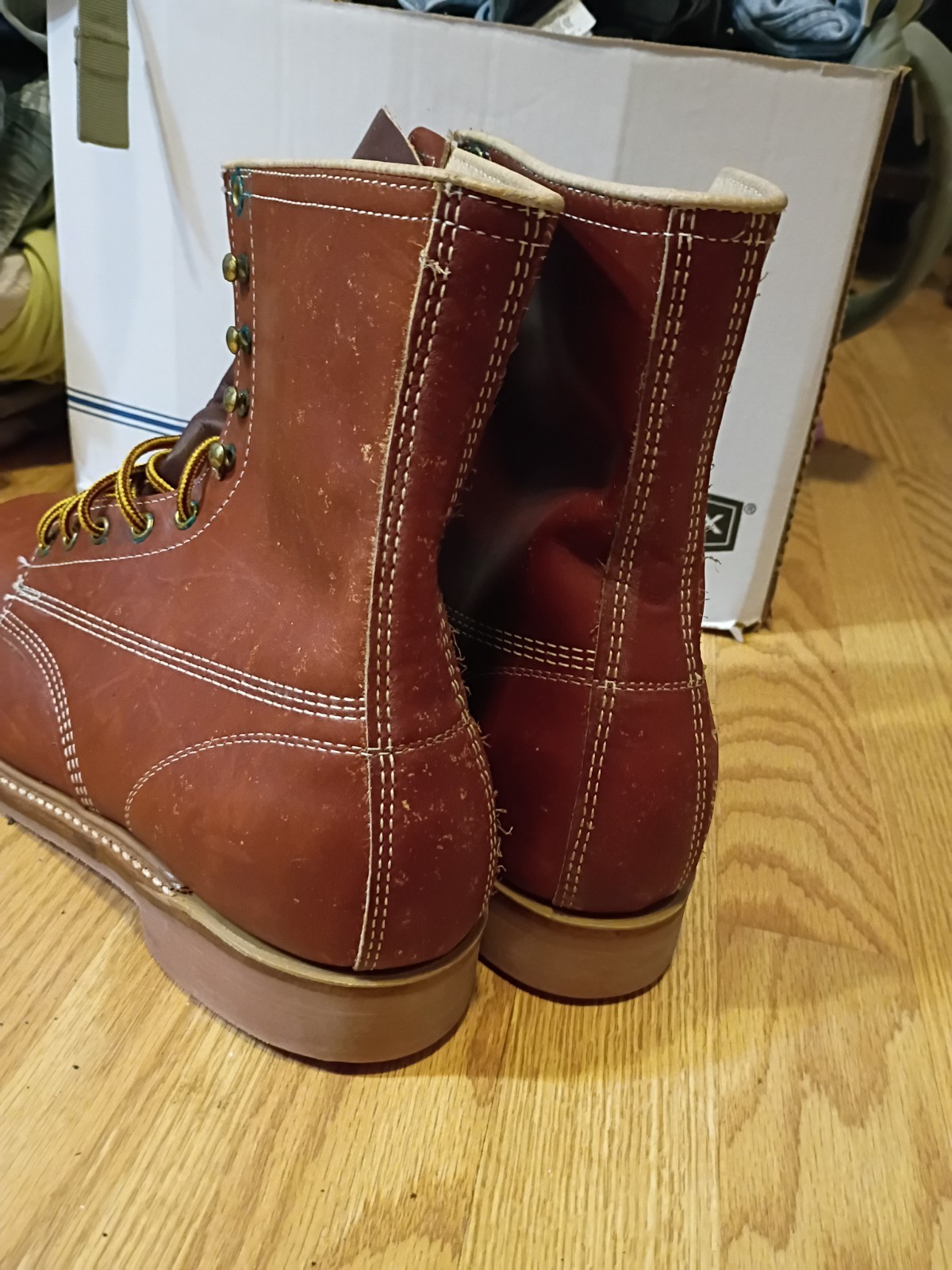 Iron Age Oil Proof Steel Toe Work Boots Cushion Insole Men’s 10 D