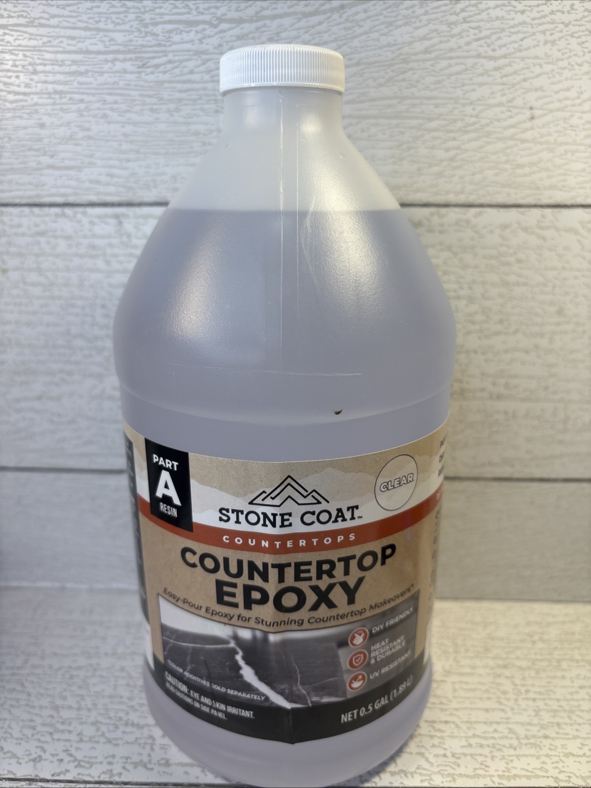 Stone Coat Countertops Epoxy Resin Part A Clear 1 Gallon DIY Heat UV Resistant