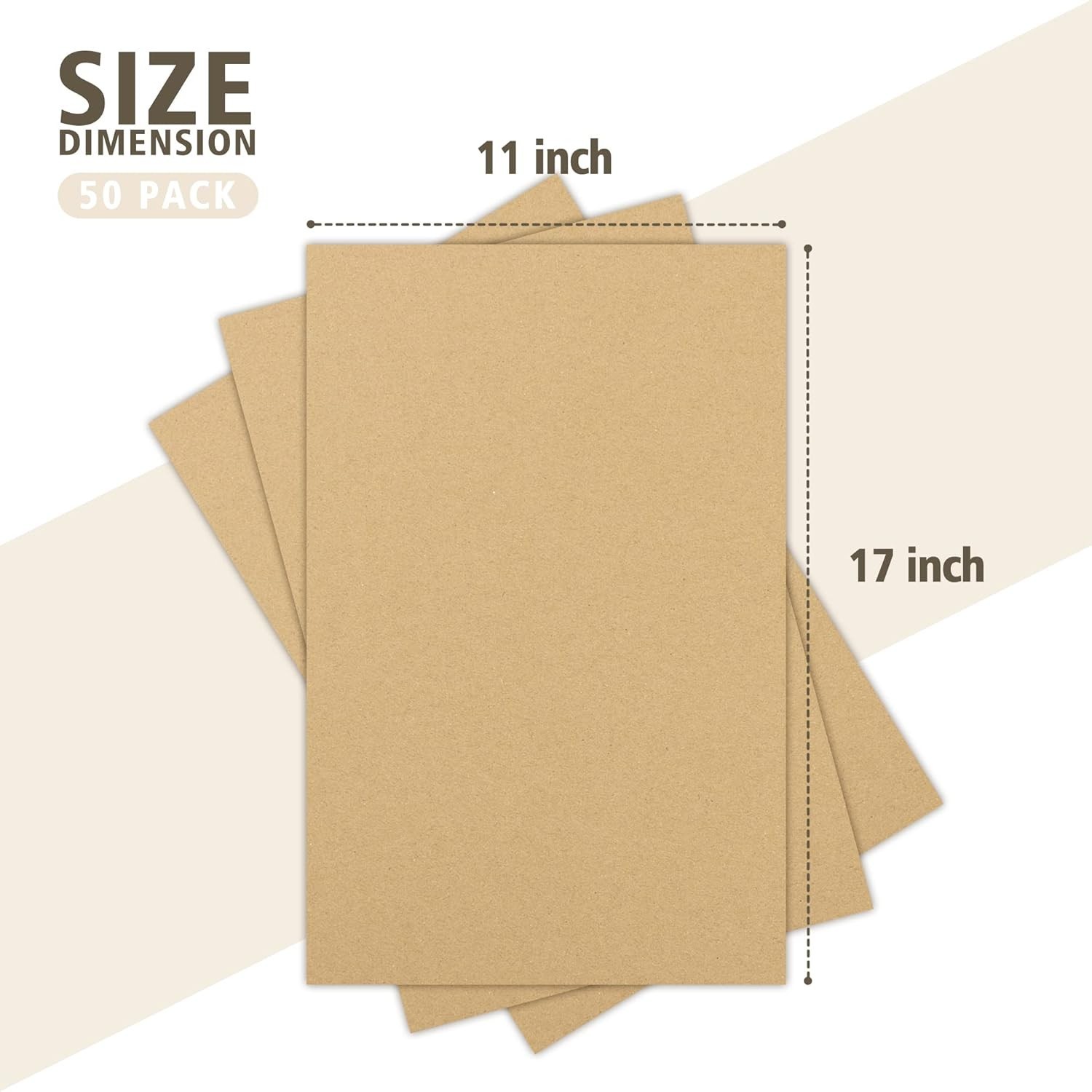 50 pack 11×17 Corrugated Cardboard Sheets Cardboard Inserts Flat Cardboard La…