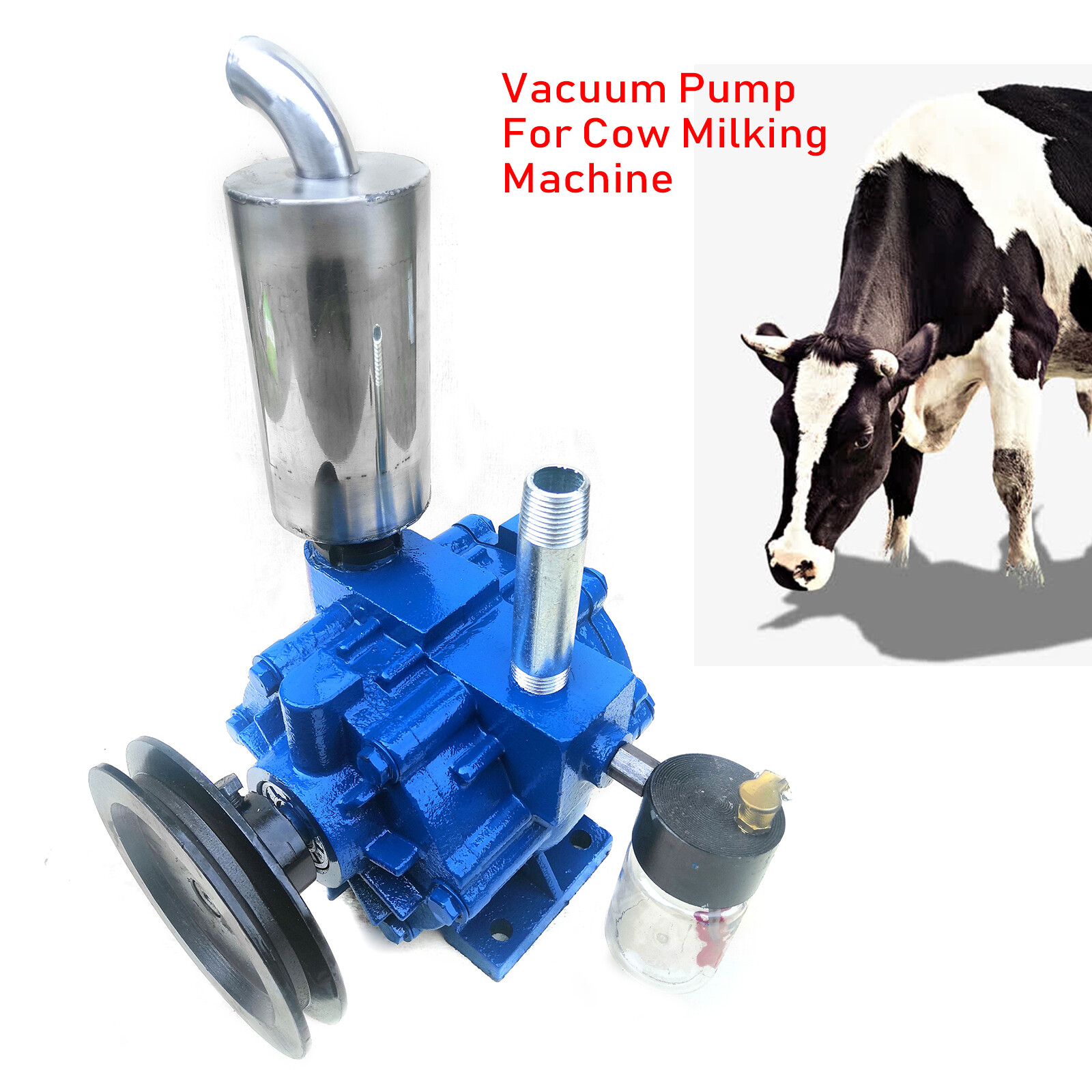 Vacuum Pump Electric Milking Machine 220L 250L/min Sheep Milker Tank Barrel USA