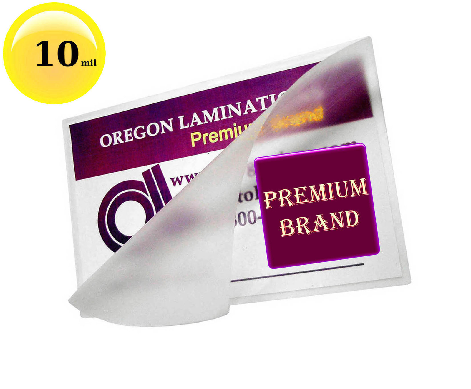 1000 Hot 10 Mil Business Card Laminating Pouches 2-1/4 x 3-3/4 Clear