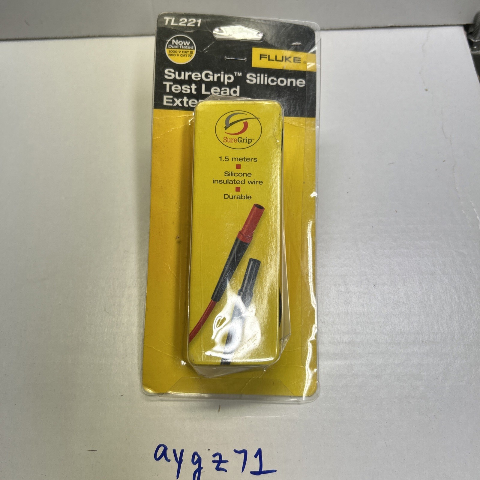 Fluke TL221 Suregrip Test Lead Extenders With Lead Couplers – 1.5 Meters Silcone