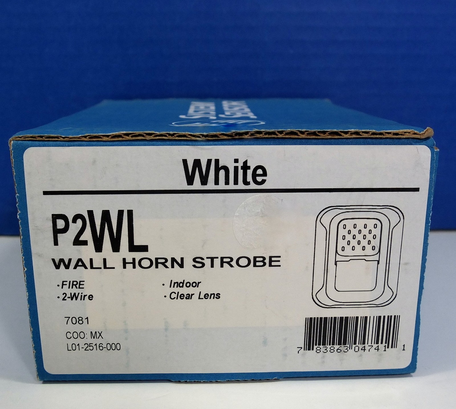 System Sensor P2WL Wall Horn Strobe Indoor 2-Wire White