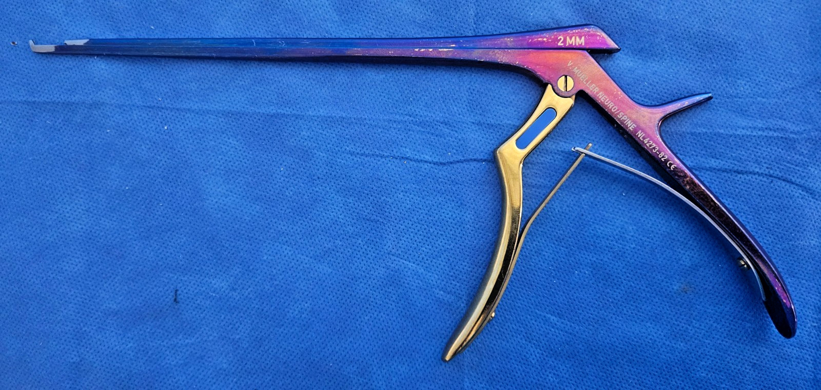 V.Mueller 2mm Kerrison Rongeur, NL4273-82, 40 degree Up With Bone Ejector