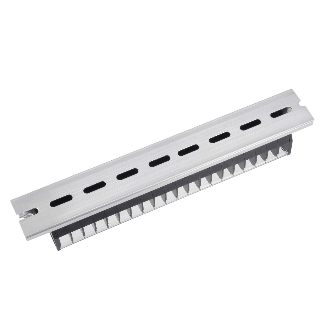 Barrier Terminal Strip Block 660V 15A Dual Rows 20P DIN Base Screw Connector