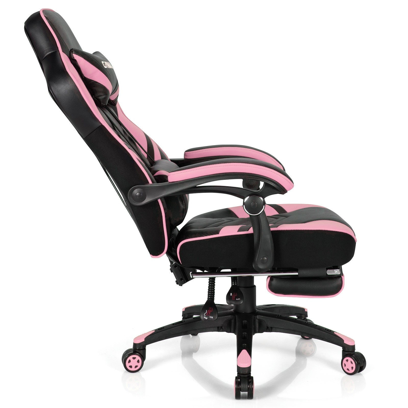 Costway Gaming Chair Adjustable Swivel Office Computer Desk Chair w/Footrest