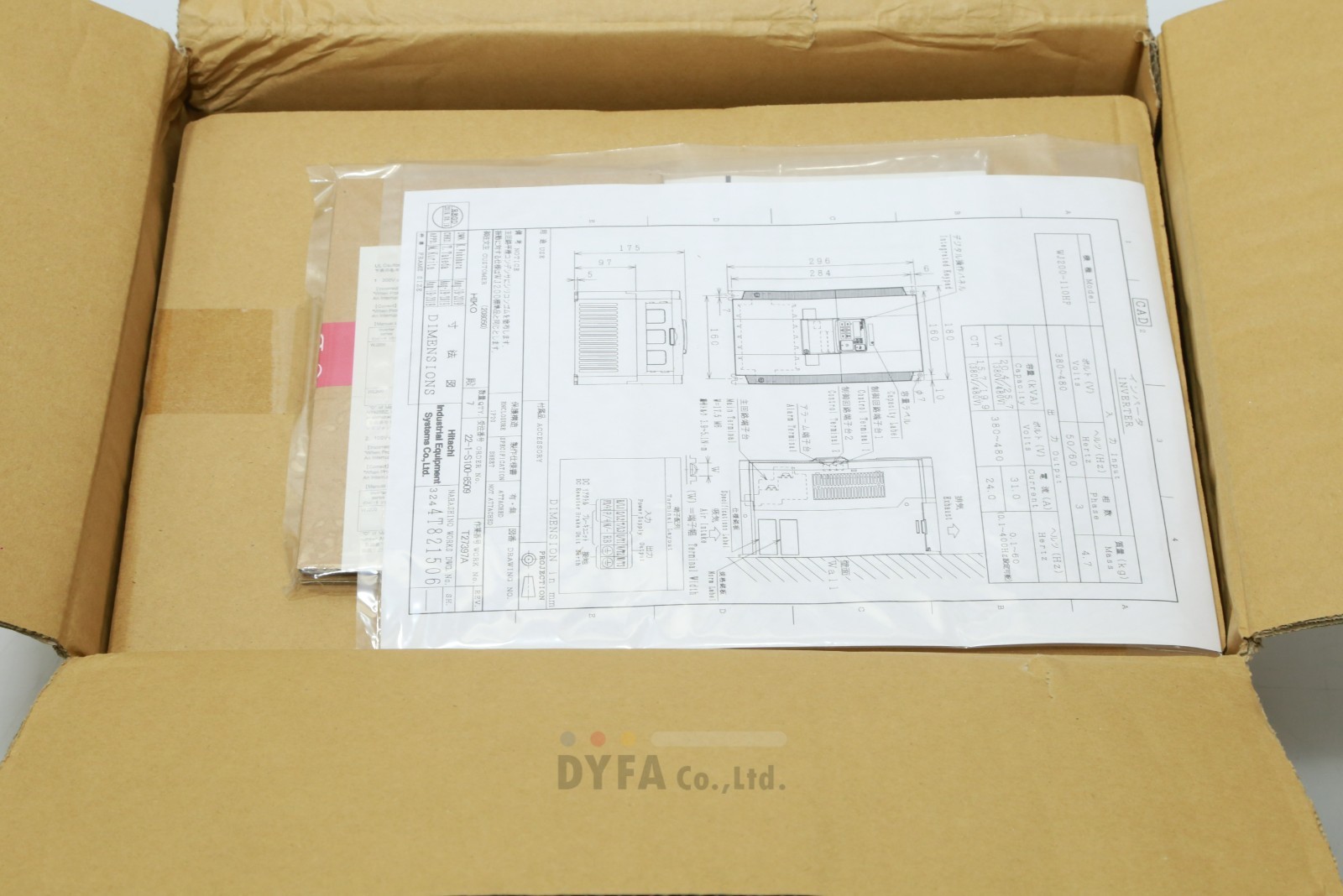 HITACHI Genuine NNB WJ200-110HF V3.2 15HP 380-480V Inverter VFD DRV-I-4660=9C49