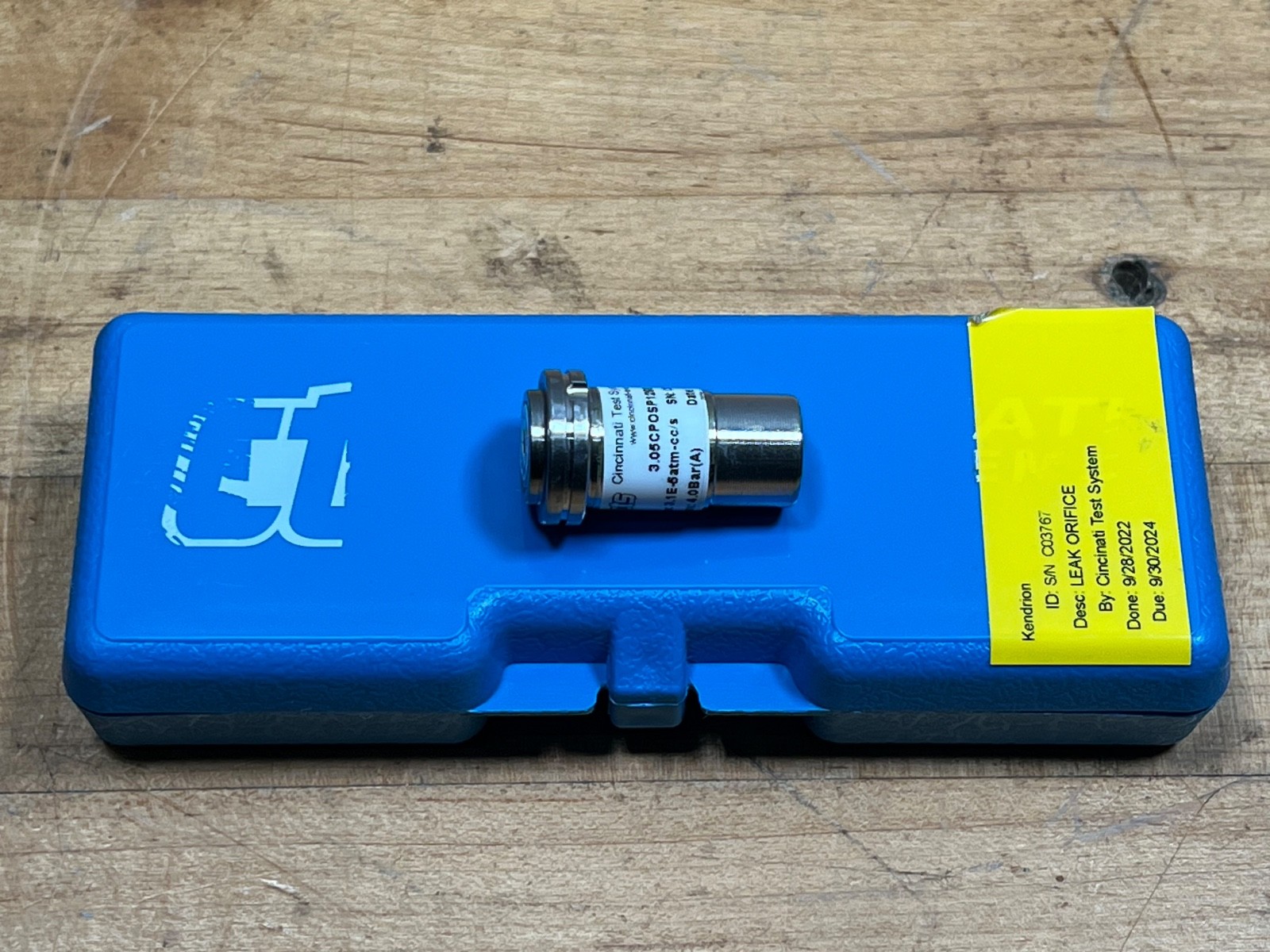 Cincinnati Test Systems CTS Calibrated Leak Flow Standard Model 3.05CPOSP1268
