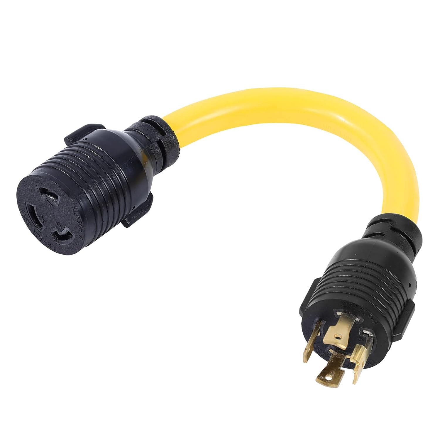 NEMA L14-30P to L6-30R ETL Listed 240V 30 Amp Twist Lock 4 Prong to 3 Prong
