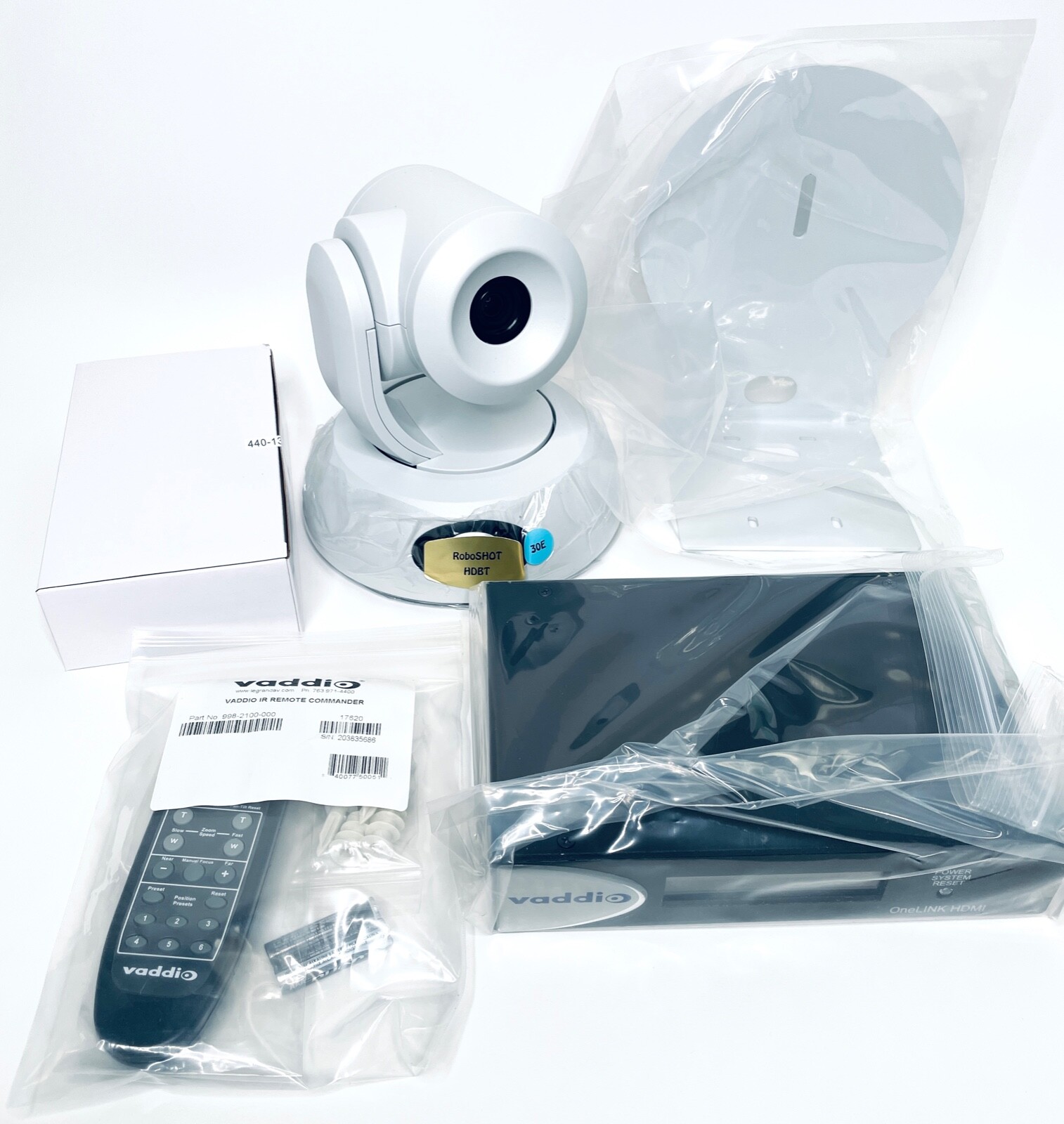 VADDIO RoboSHOT 30E HDBT OneLINK HDMI System 999-99630-100W (White) OPEN BOX