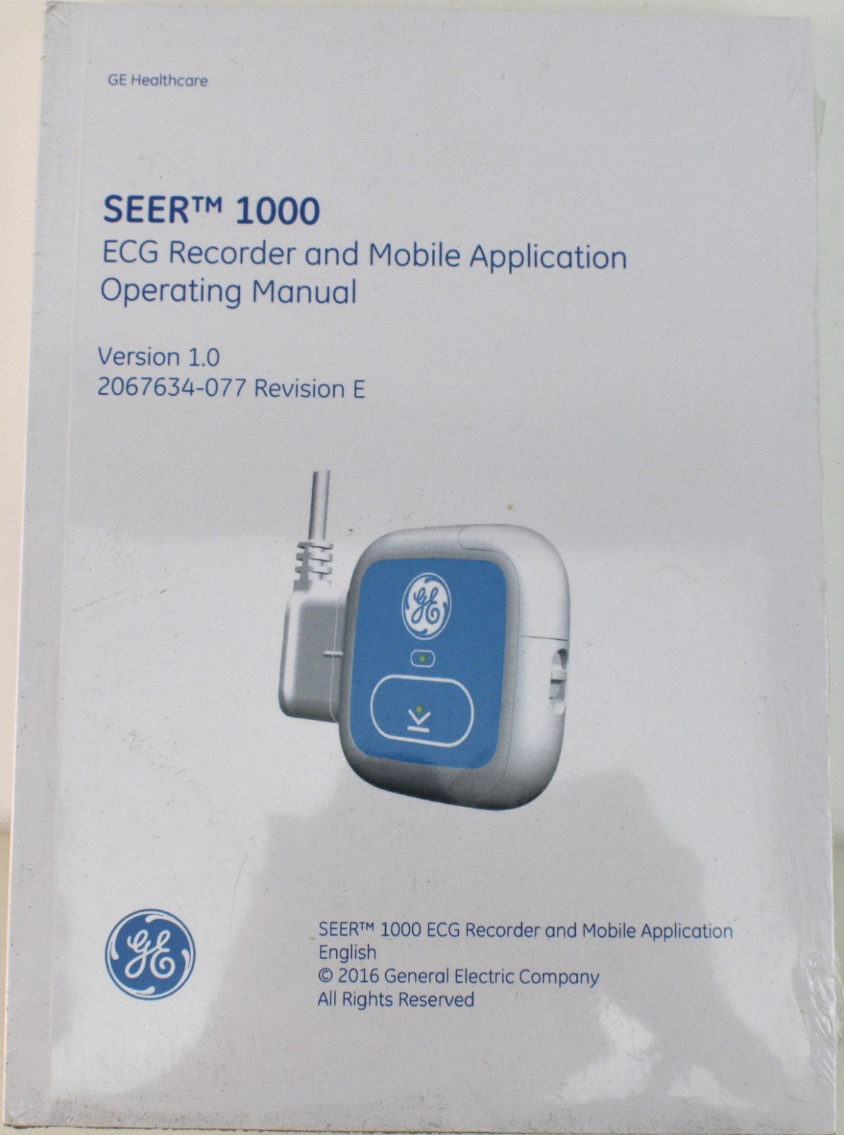 GE SEER 1000 7 Day Digital Holter Recorder Kit