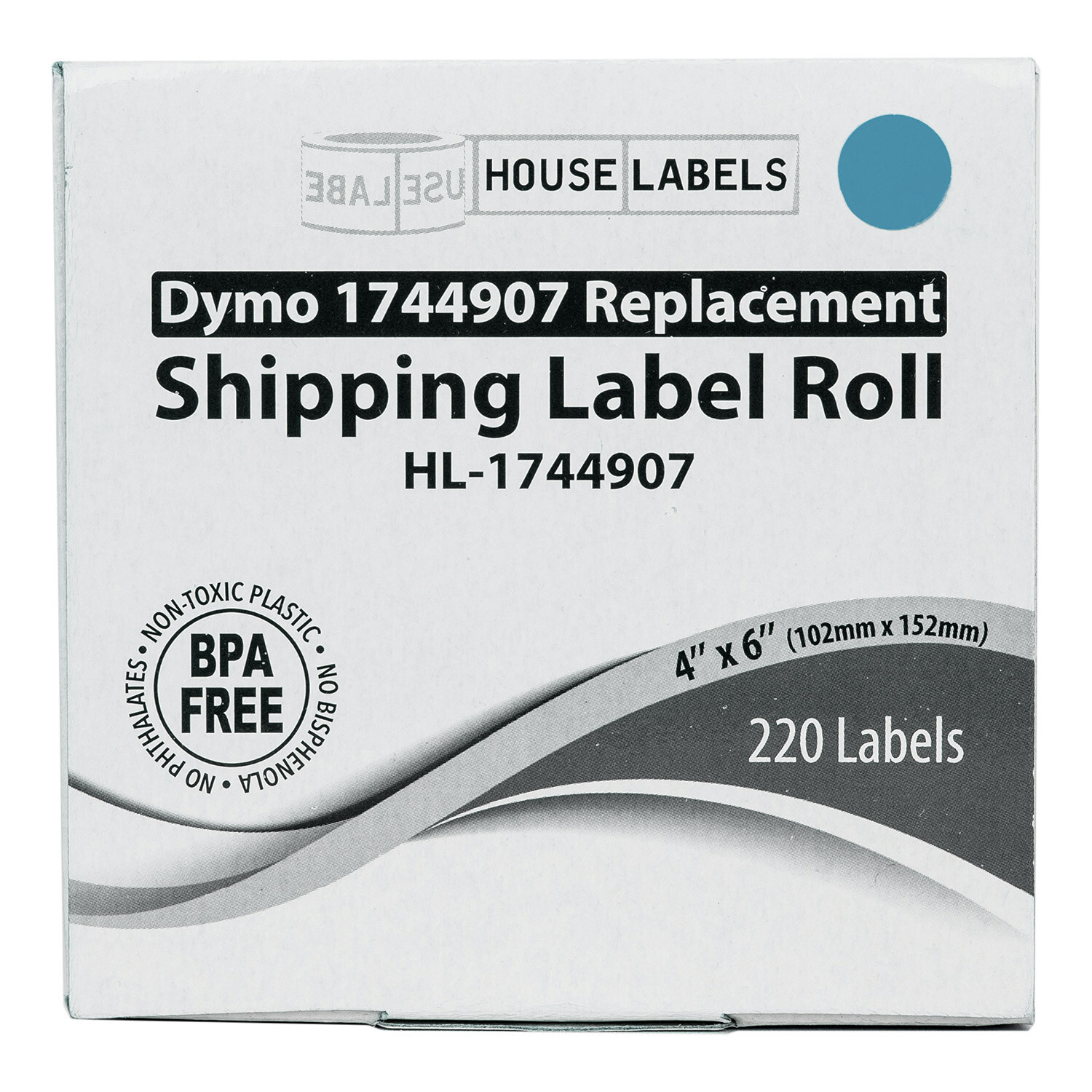 DYMO LW 1744907 BLUE 4XL 4×6 4″x6″ – TWO (2) Rolls All-Purpose Labels FREE SHIP