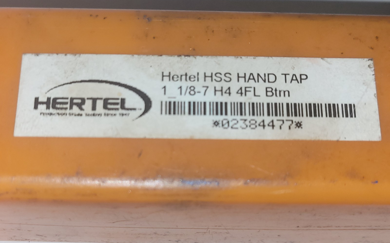 HERTEL Hand Tap 1-1/8 – 7 Bottoming H4 HSS 4-FL