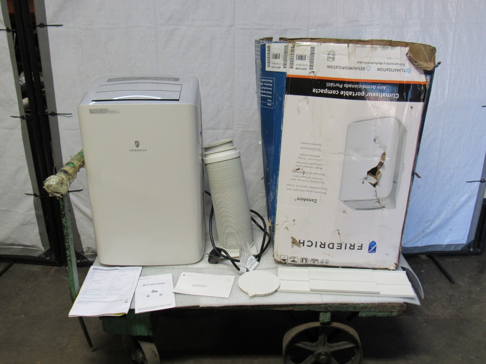 Friedrich zcp12db Portable Air Conditioner 7500-11000BTU 115V 1Ph **No Remote**