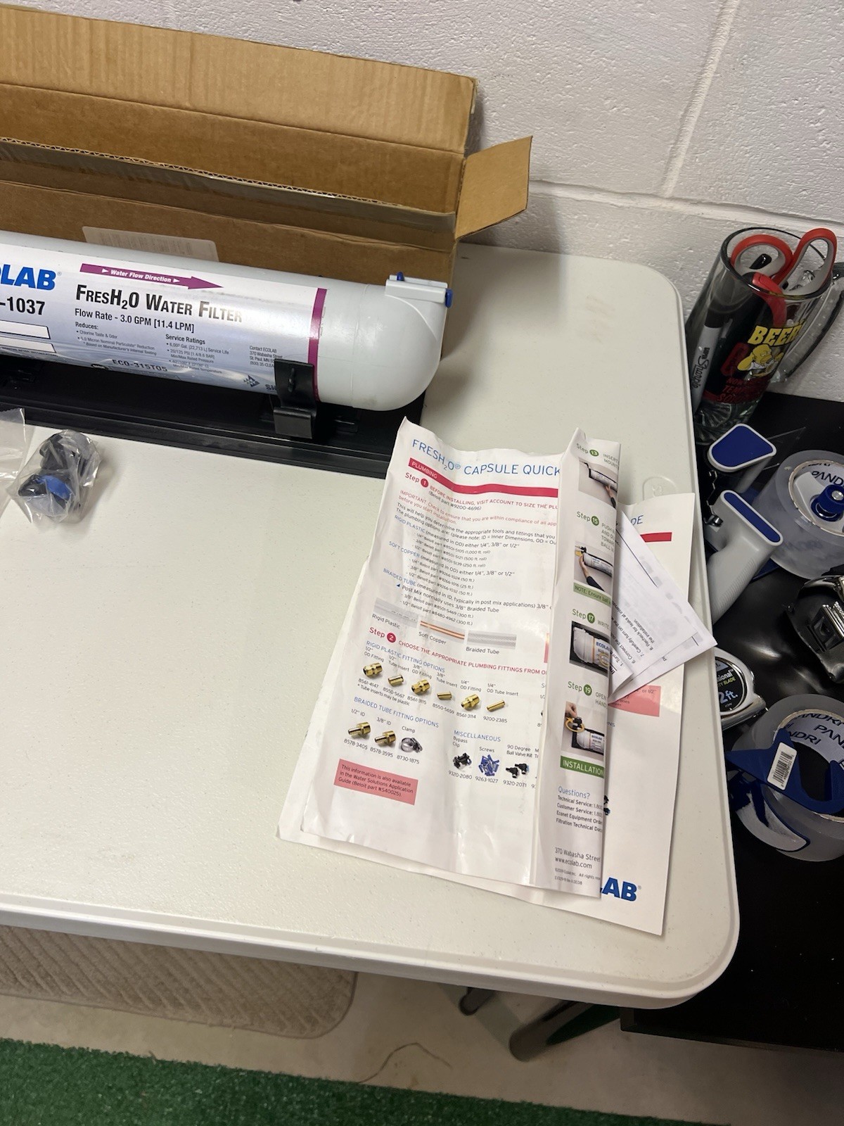 Brand New OEM Ecolab FreshHO Water Filter, model number 9320-1037 3.0 GPM