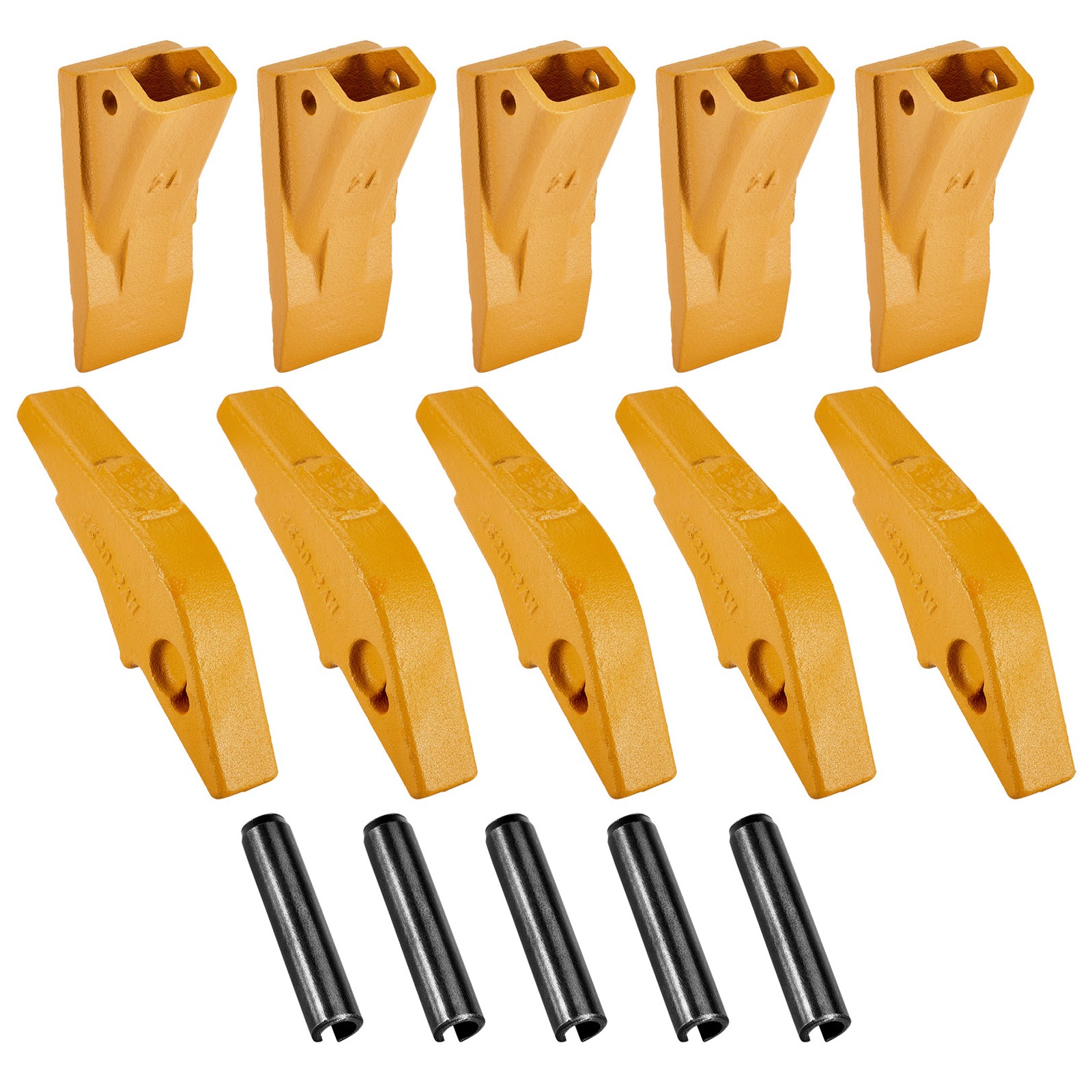 New Weld-on Flush Mount L2520N-2AH Bucket Shanks 2A Bucket Teeth with Pins 5 Set