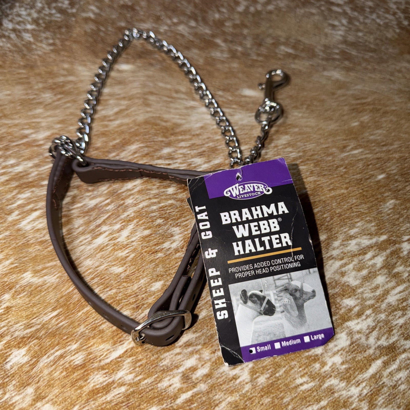 Weaver Sheep and Goat Brahma Webb Halter SMALL Brown New with Tags