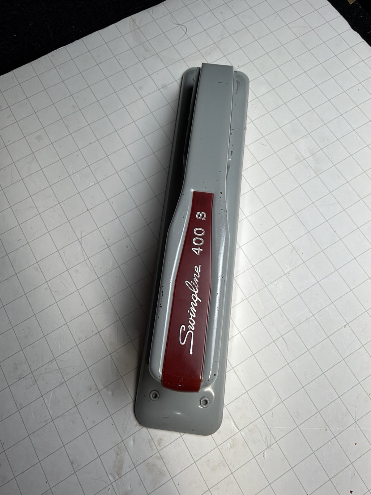 Vintage Swingline 400 S Heavy Duty Gray Red Desk Stapler USA Made Office Supply