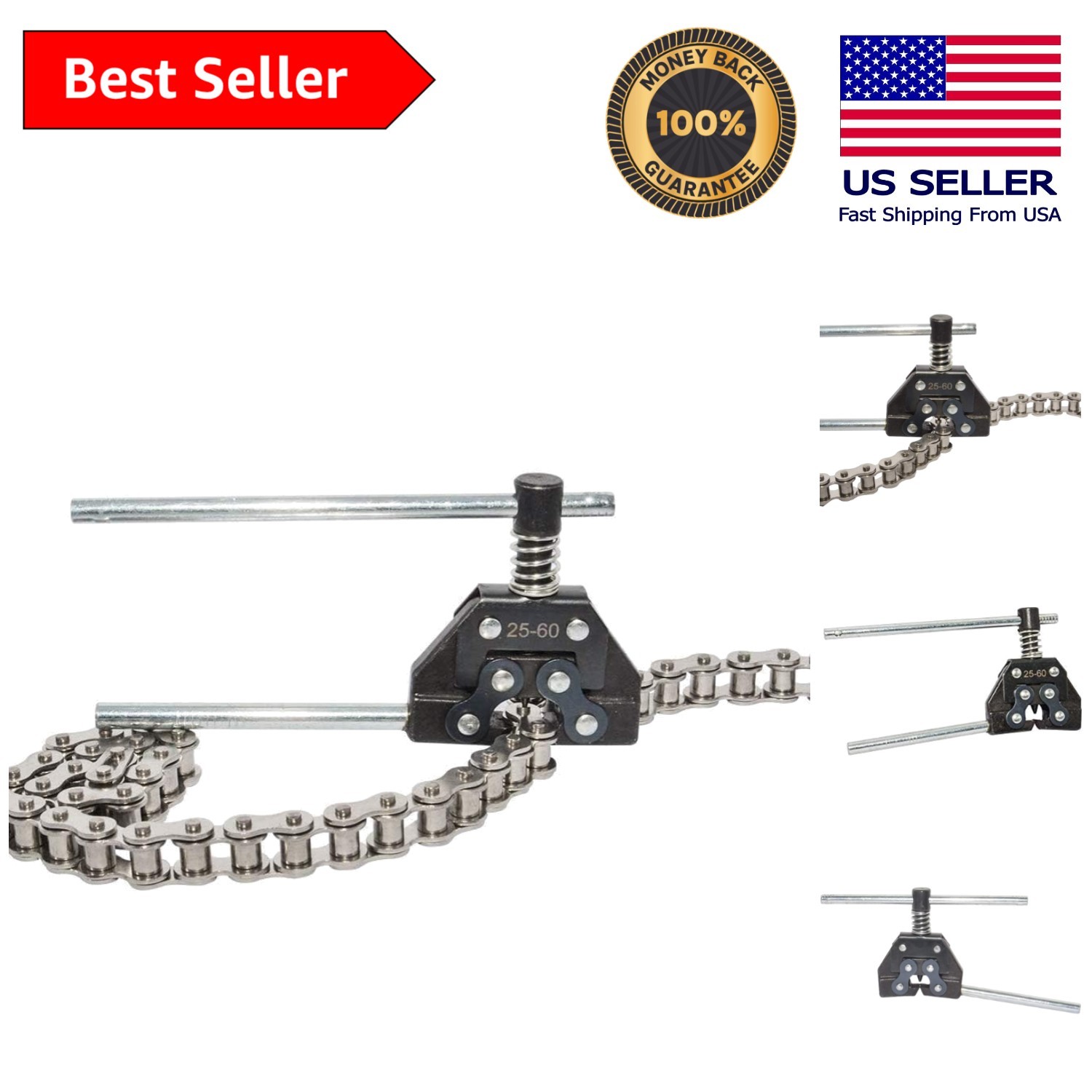 Portable Chain Detacher Tool for 520/530 Motorcycle & Bicycle Chains Replacement
