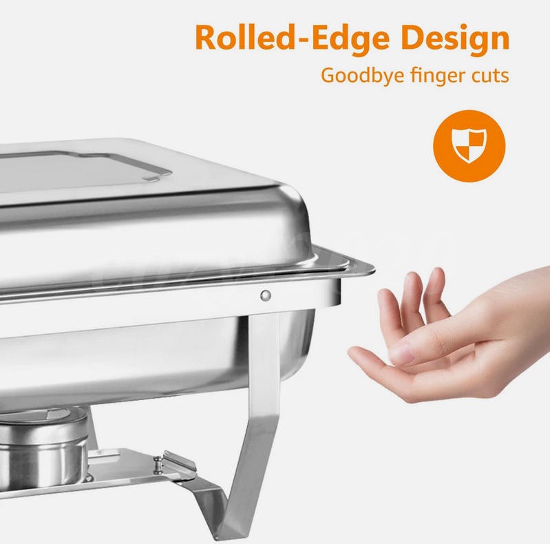 2/4/6/8Pack Chafing Dish Buffet Set 316 Stainless Steel Chafer for Catering 12QT