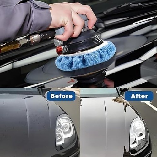 20-Pack 5-6 Inch Microfiber Car Polishing Pads, Premium Car Buffing Bonnets for