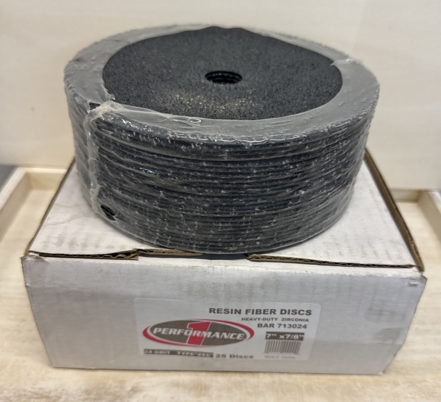 25 Pack – 7″ Zirconia Resin Fiber Disc 24 Grit 7 inch Grinding & Sanding Discs