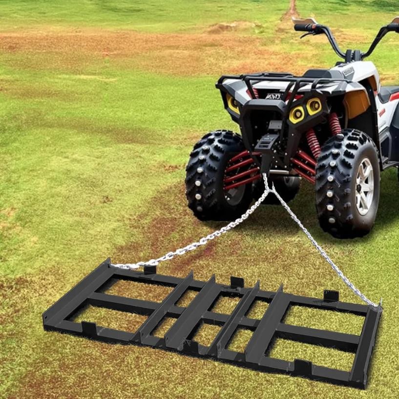 Garvee 6 FT Drag Harrow Driveway Grader Heavy Duty Tow Behind Gravel Sand Soil