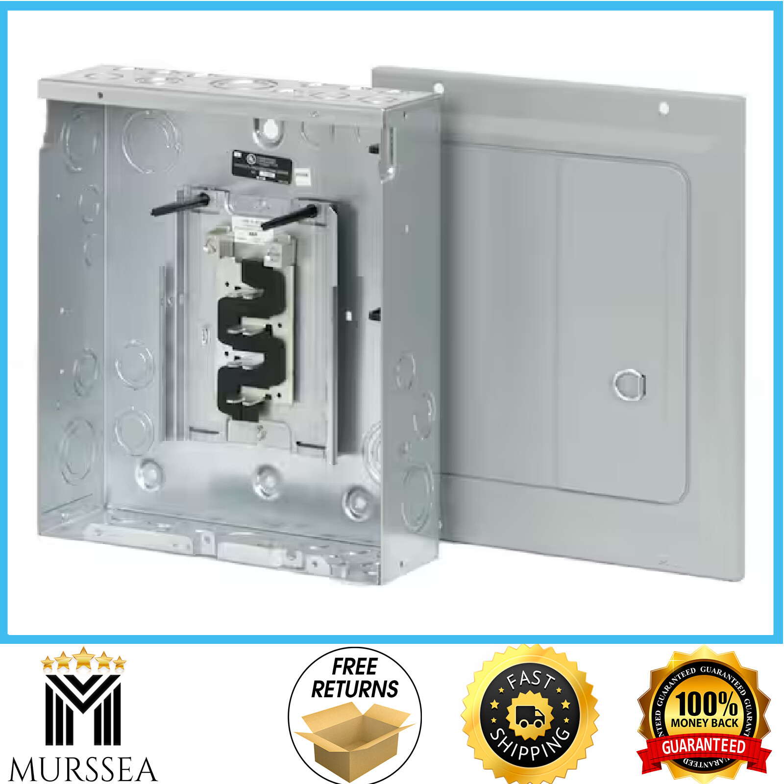 BR 125 Amp 8 Space 16 Circuit Indoor Main Lug Load center with Surface Door