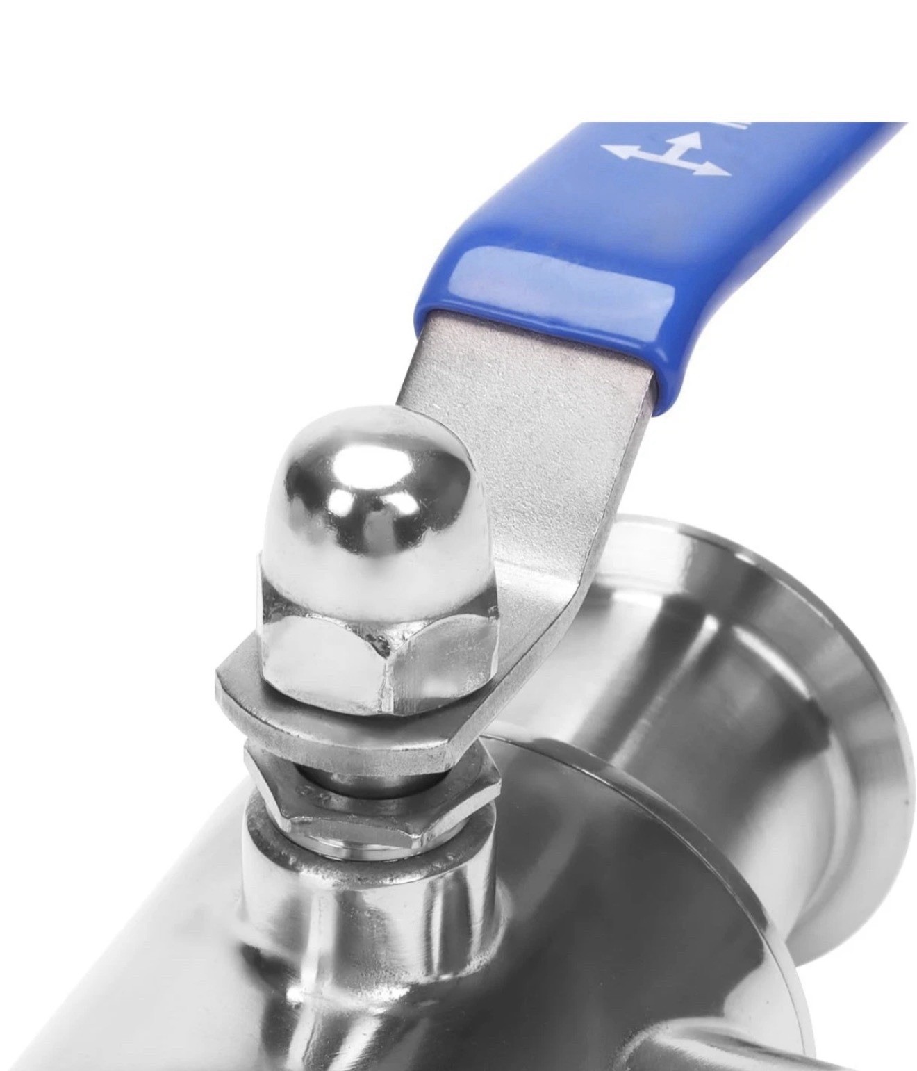 3″ Tri Clamp Sanitary 3-Way T Port Ball Valve, PTFE Seat, Stainless Steel 304