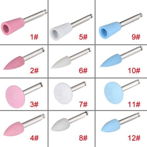 Dental Low-speed Silicone Rubber Composite Polish Grinding Point Bur Head Latch