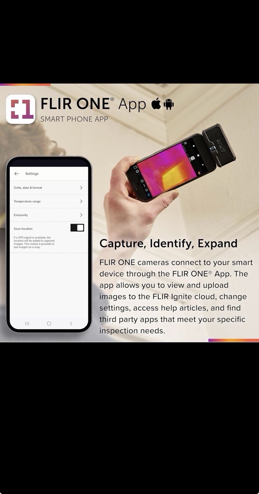 Flir One – Thermal Imaging Camera for Android Smartphones (USB-C), 240×180 Super