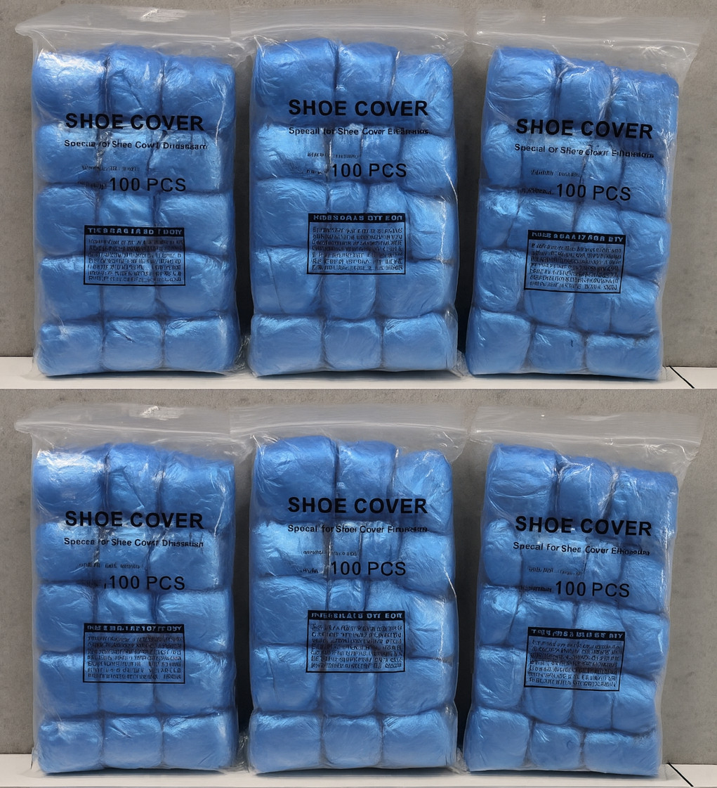 600 Pieces Disposable Plastic Shoe Cover Waterproof Shoe Cover
