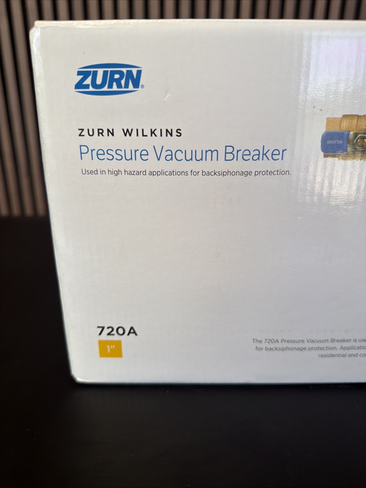 Zurn-Wilkins 1-720A Pressure Vacuum Breaker 1 in. With Union Ball Valves NEW