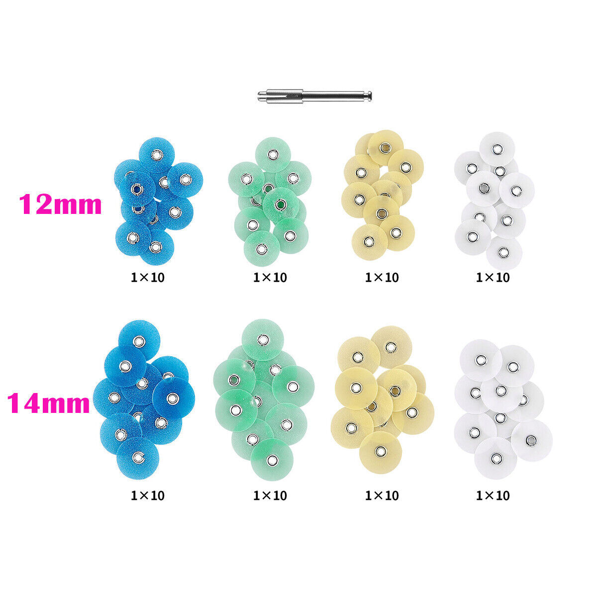 Dental Resin Finishing Polishing Discs No.1.075 Discs+Strip 75pcs/pack+Mandrel
