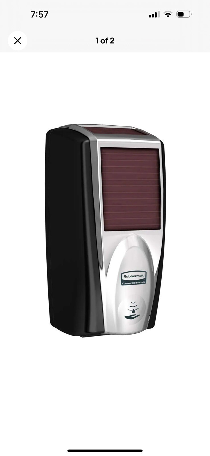 RUBBERMAID 1980826 Touchless Lumacell Plastic AutoFoam Foam Soap Dispenser.
