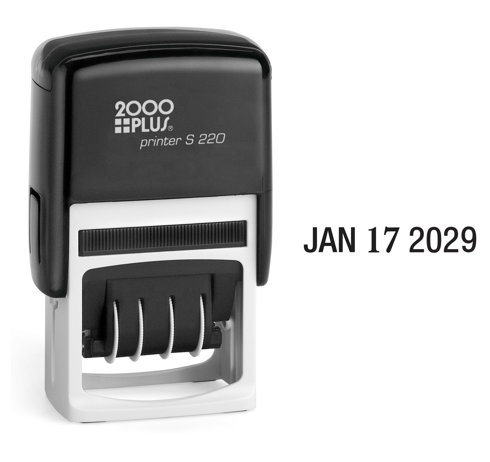 Self Inking Rubber Stamp Date and Phrase Office Product 1 1 2 x 5 32 Black