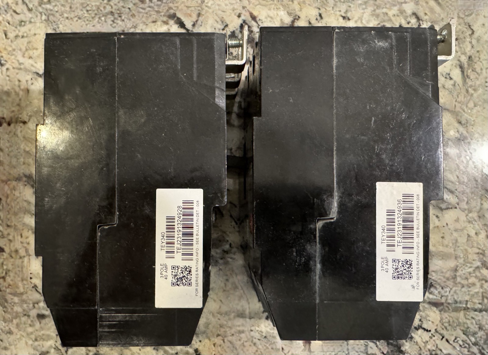 2x Pack Lot ABB TEY340 Molded Circuit Breaker 40A 480VAC 3Pole MADE USA