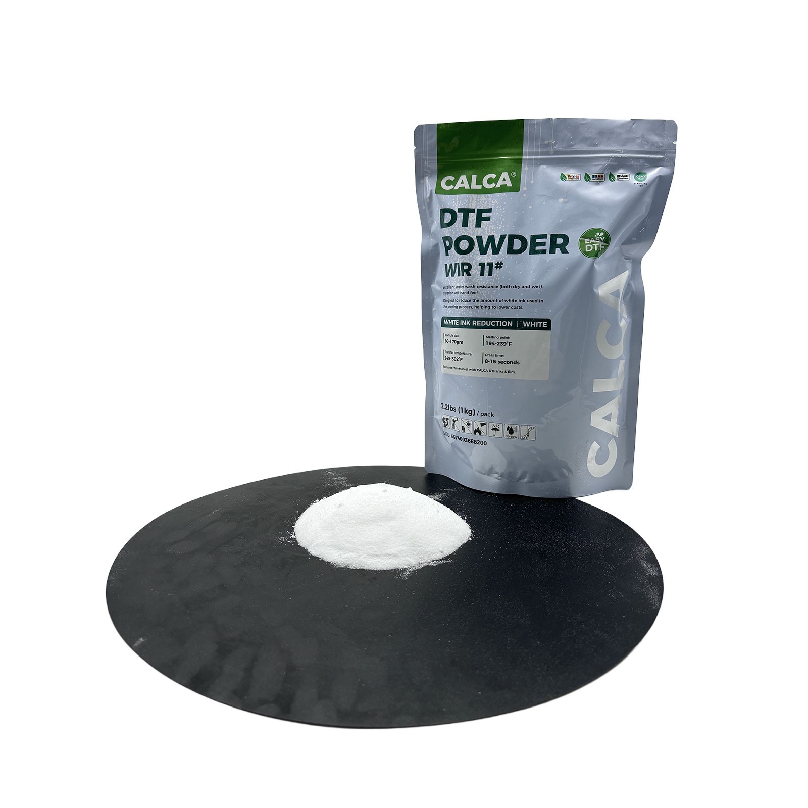 1kg White Ink Reduction Hot Melt Powder(2.2lbs Pack, 1kg, Fine, White)
