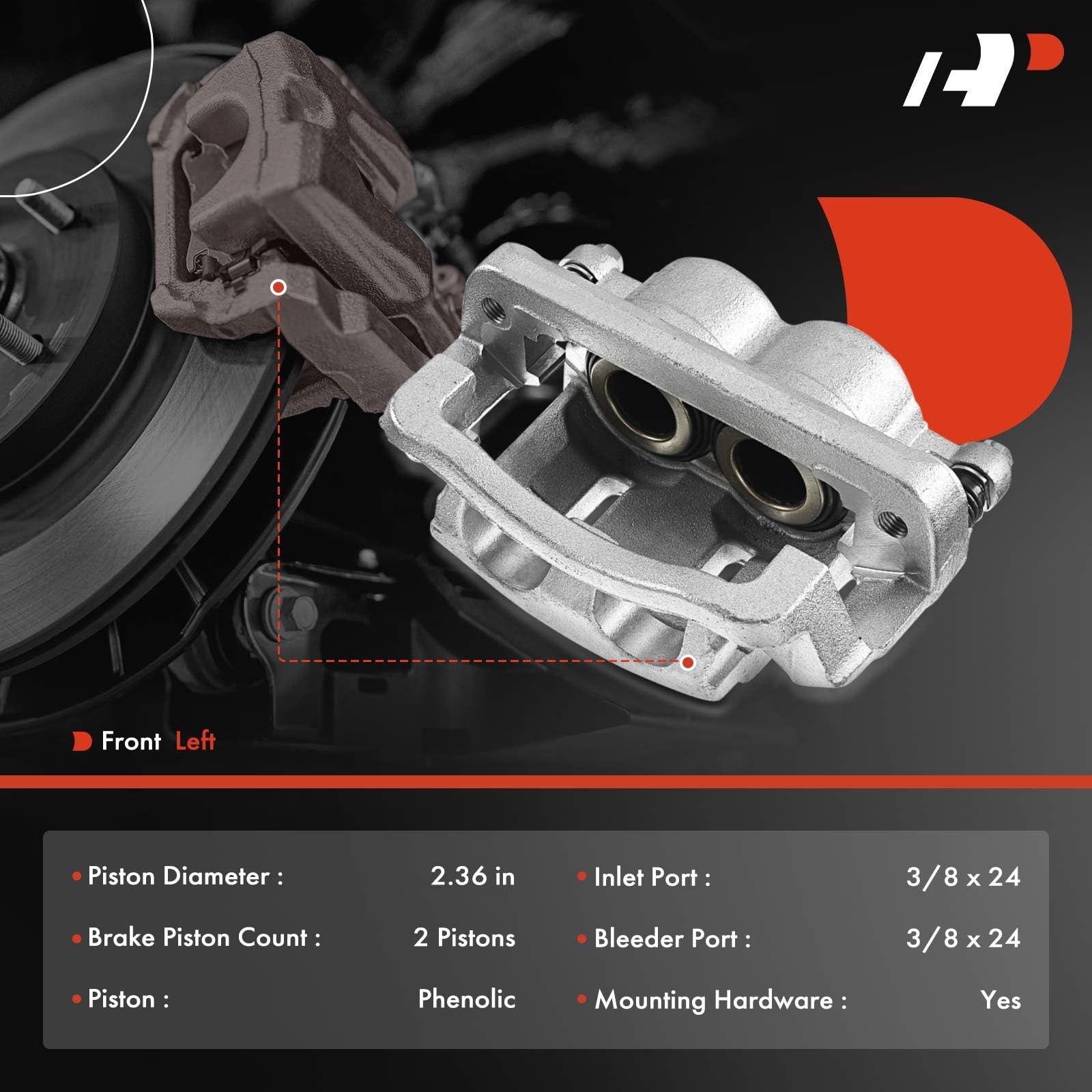 A-Premium Disc Brake Caliper Assembly Bracket Compatible Select Ford Models –