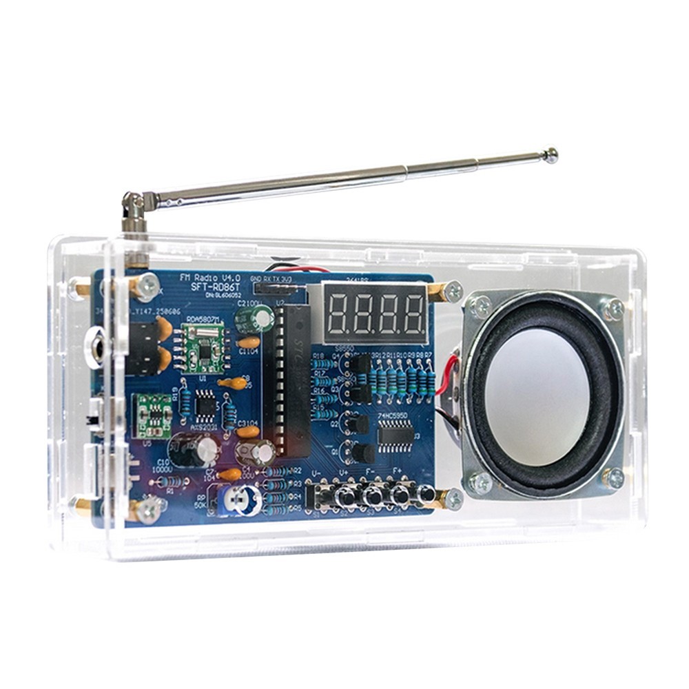 Digital FM Radio DIY Electronic Kits Soldering Practice Learning Kit 87.5-108MHz