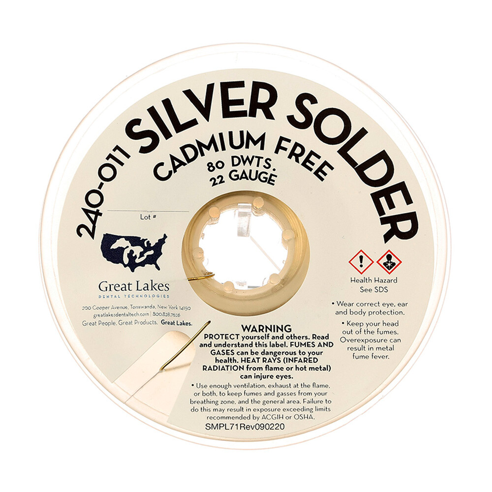 Dental Orthodontic Welding Lab Alloy Silver Solder Great Lakes 124g 80DWT
