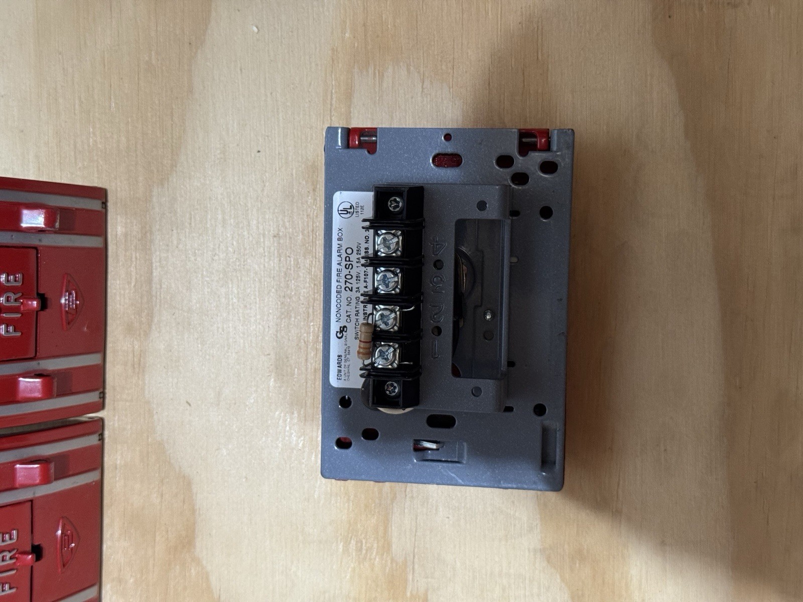 (1) Edward’s 270-SPO Fire Alarm Pull Station TESTED WORKING