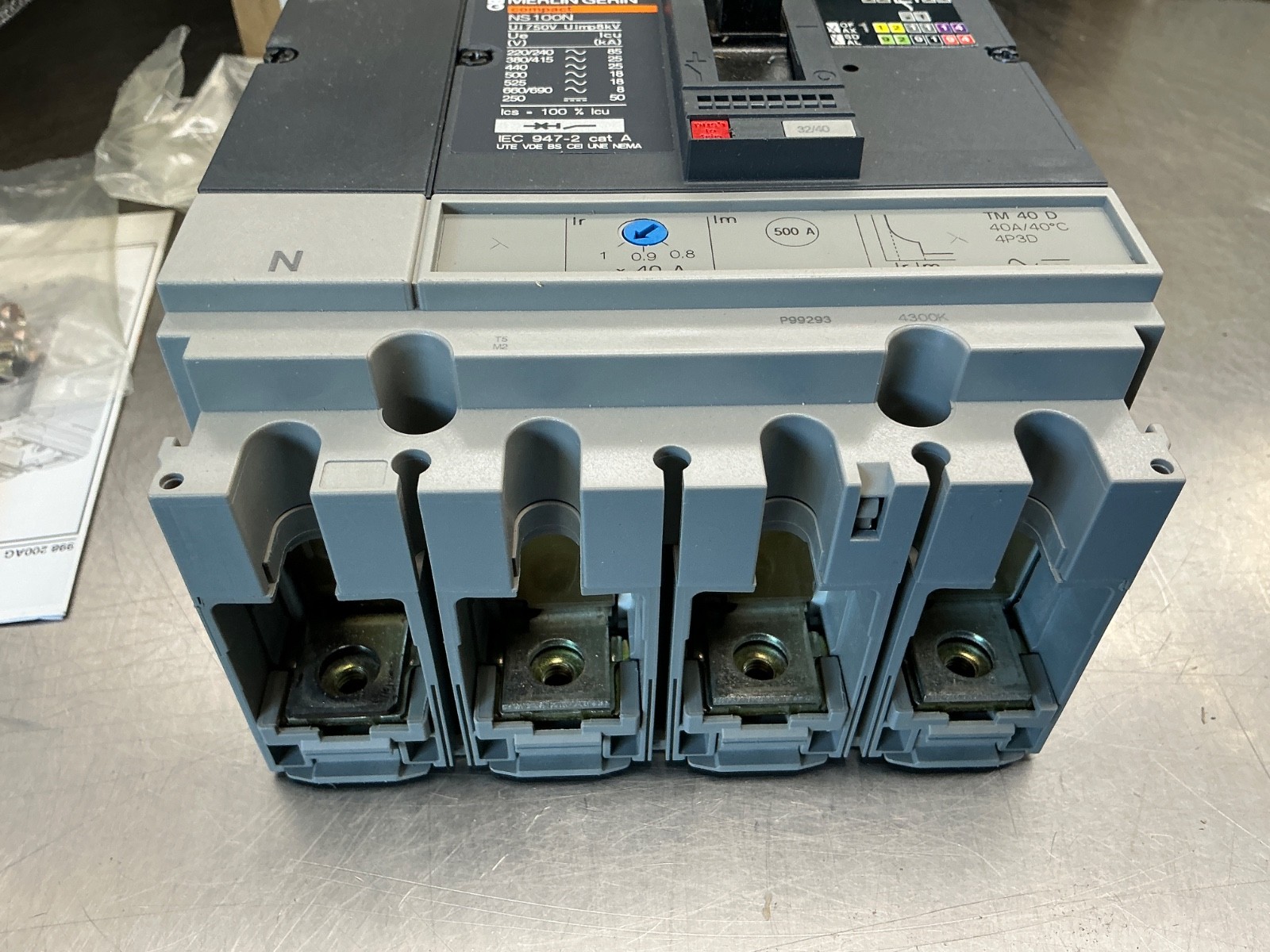 Merlin Gerin NS100N Compact Circuit Breaker 4P Base