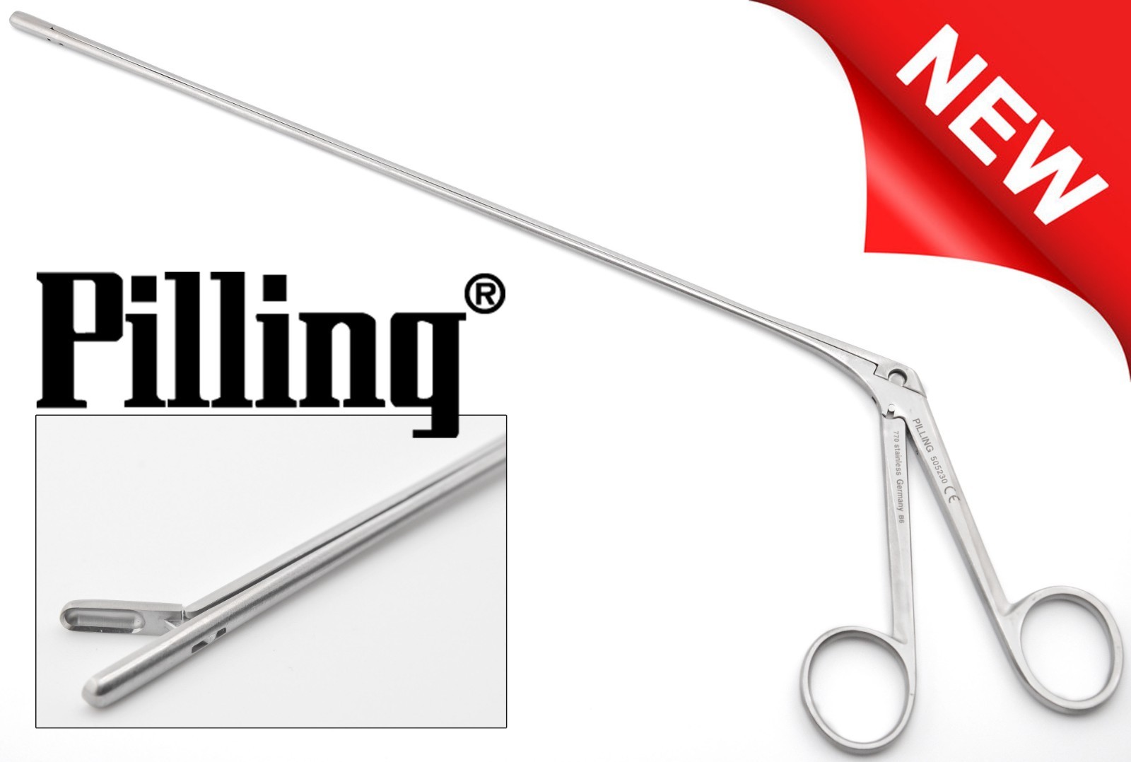 TELEFLEX PILLING 505230 Patterson Elongated Cup Biting forceps 4x10mm Bite 11″