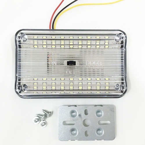 4.3-inch 12V LED Dome Light Replacement with Switch, 36 White LEDs for Interior