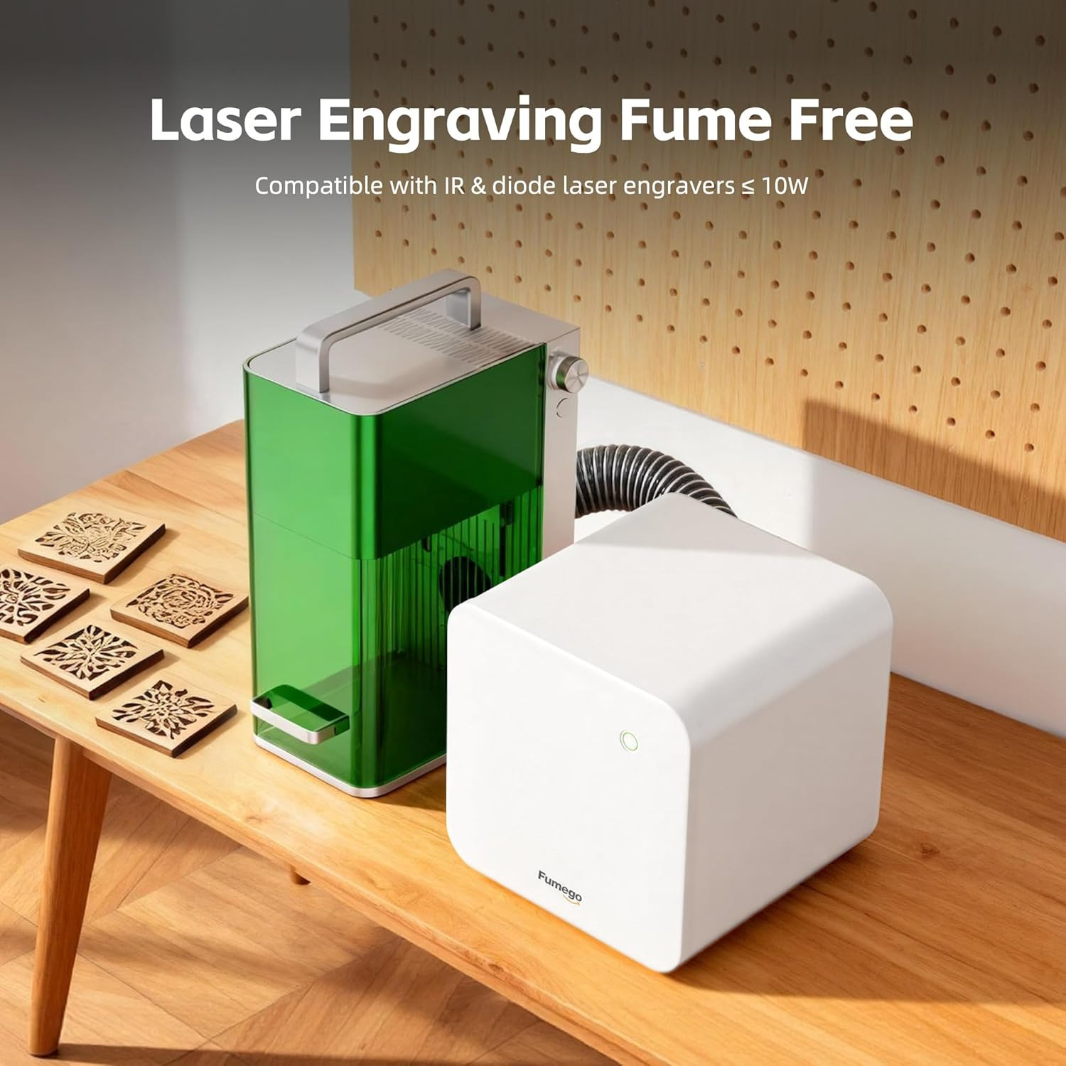 High-Performance Laser Fume Extractor for Engravers, 99.97% Smoke Removal