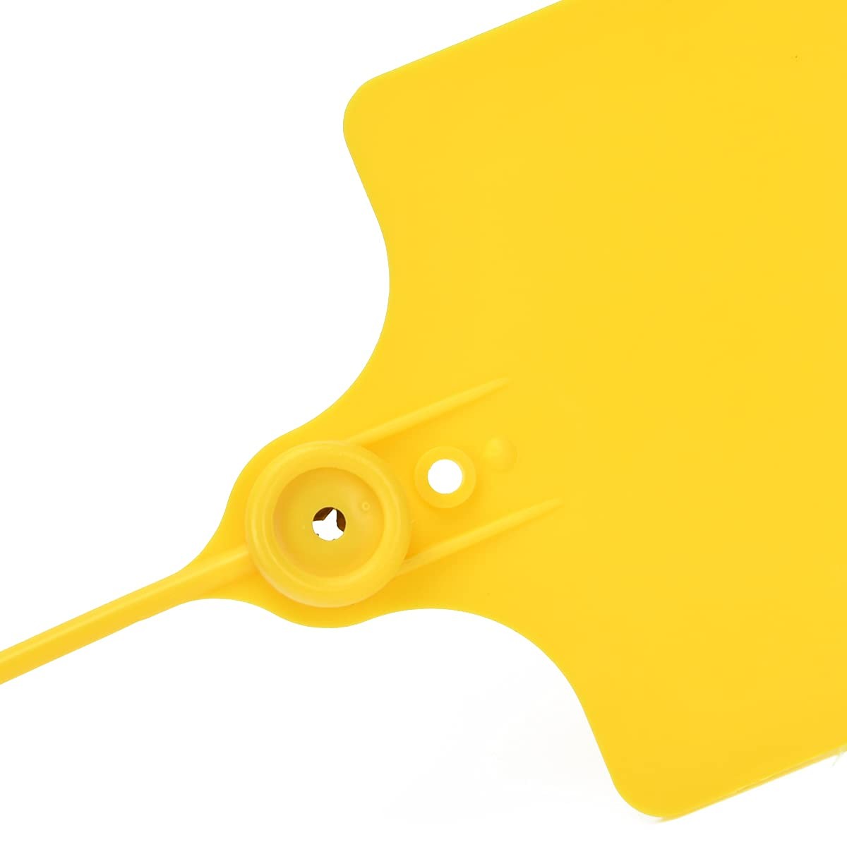 100 Plastic Shipping Tags Waterproof, Writable, Hanging Tags with One Yellow…