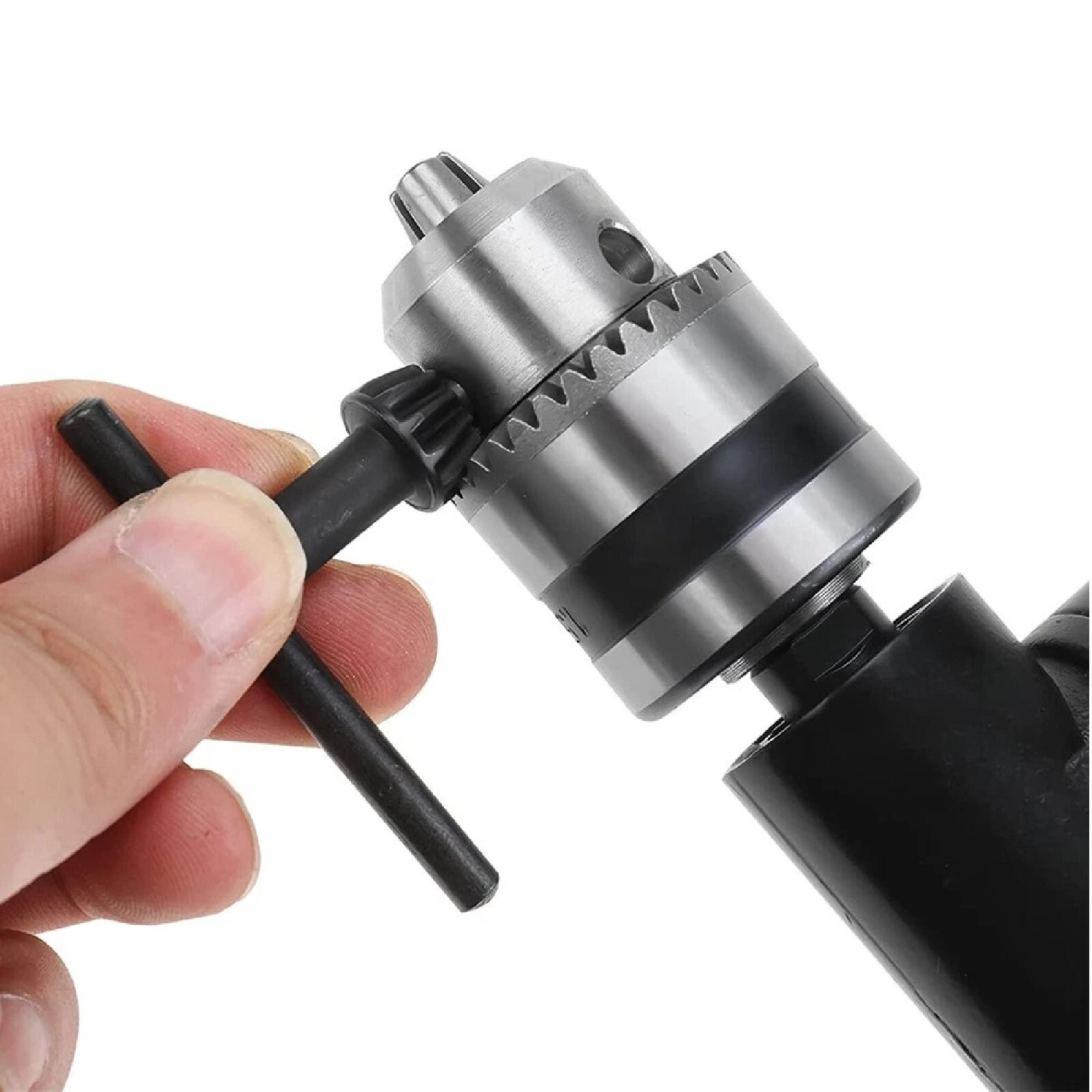 90 Degree Right Angle Drill Attachment 3/8-inch Chuck 8mm Hex Shank Cordless