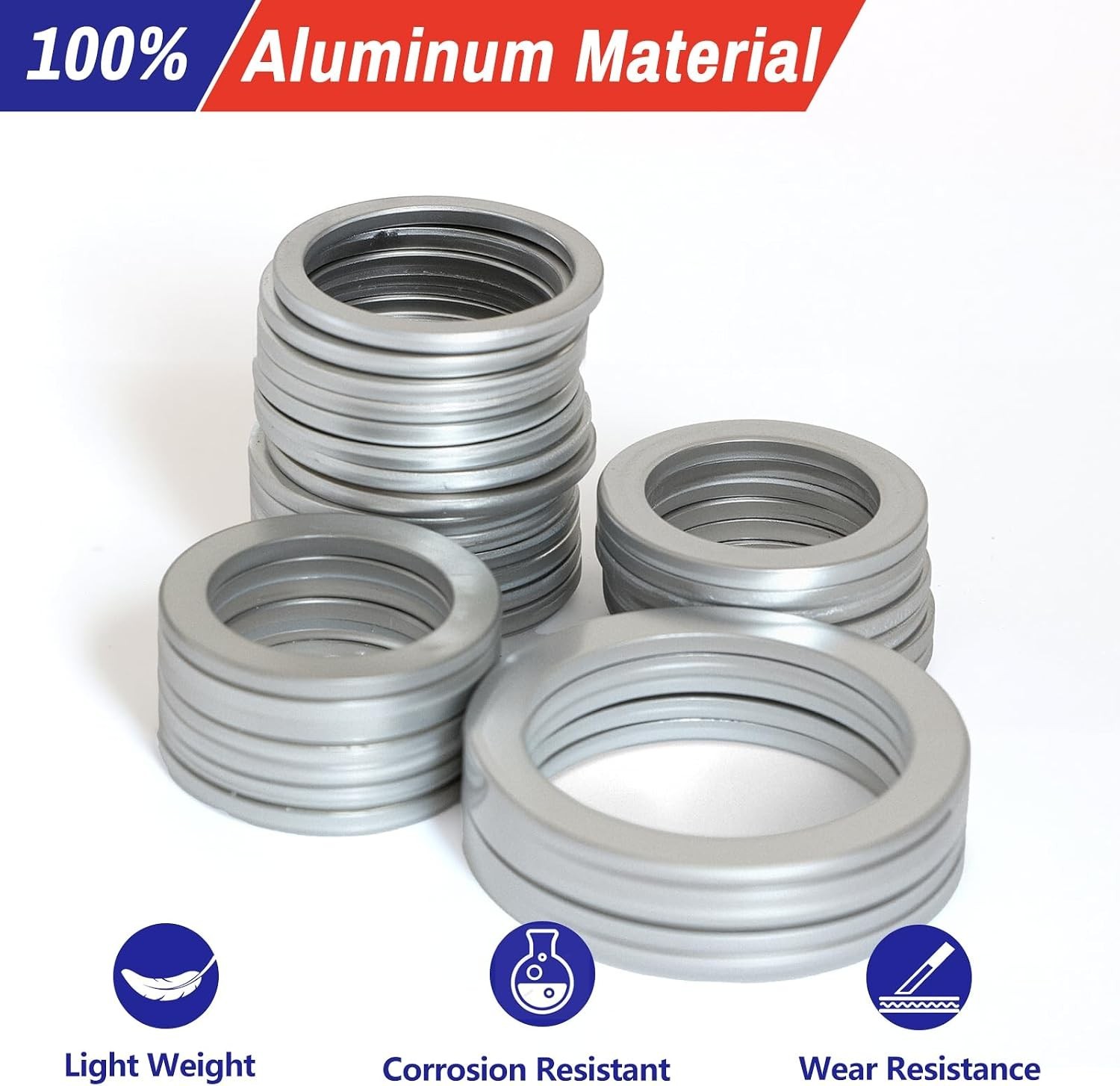 600 Pcs Aluminum Crush Washer Assortment Kit – 18 Sizes Oil Drain Plug Gasket As
