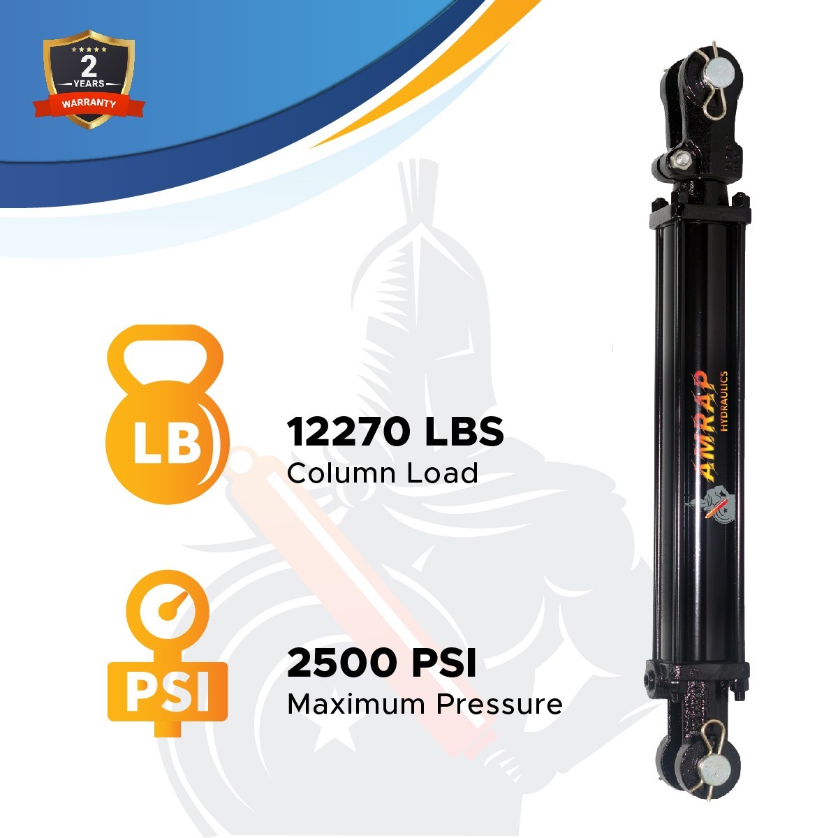 2.5x8A Hydraulic Cylinder 2.5″ Bore 8 ASAE» Stroke Tie-Rod Cylinder
